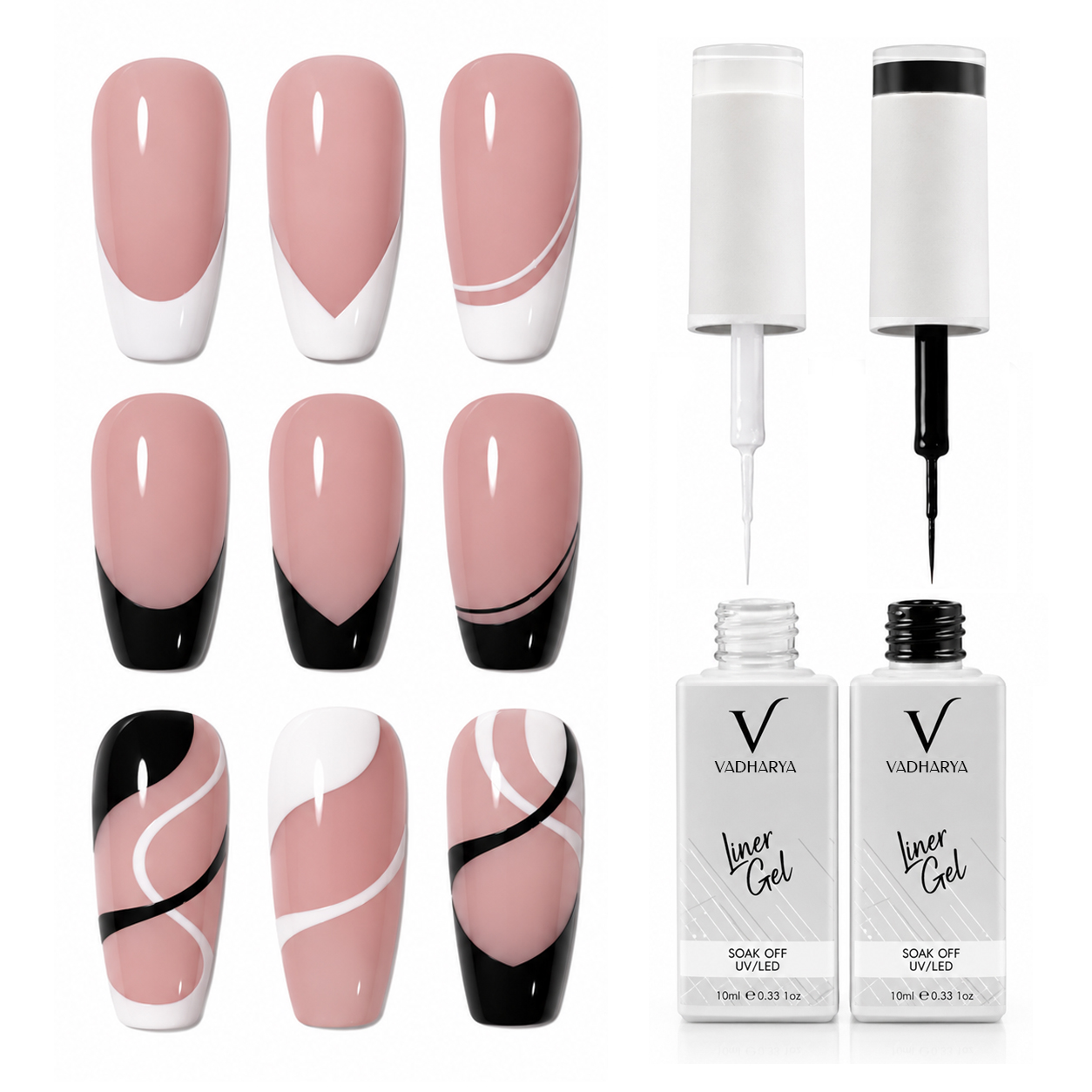 VADHARYA Black & White Liner Gel 10ml