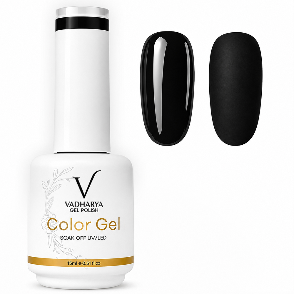VADHARYA Black Gel Polish 15ml