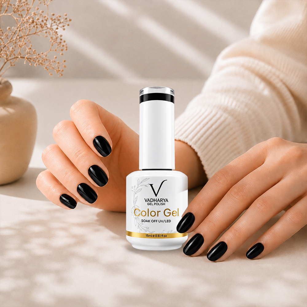 VADHARYA Black Gel Polish 15ml