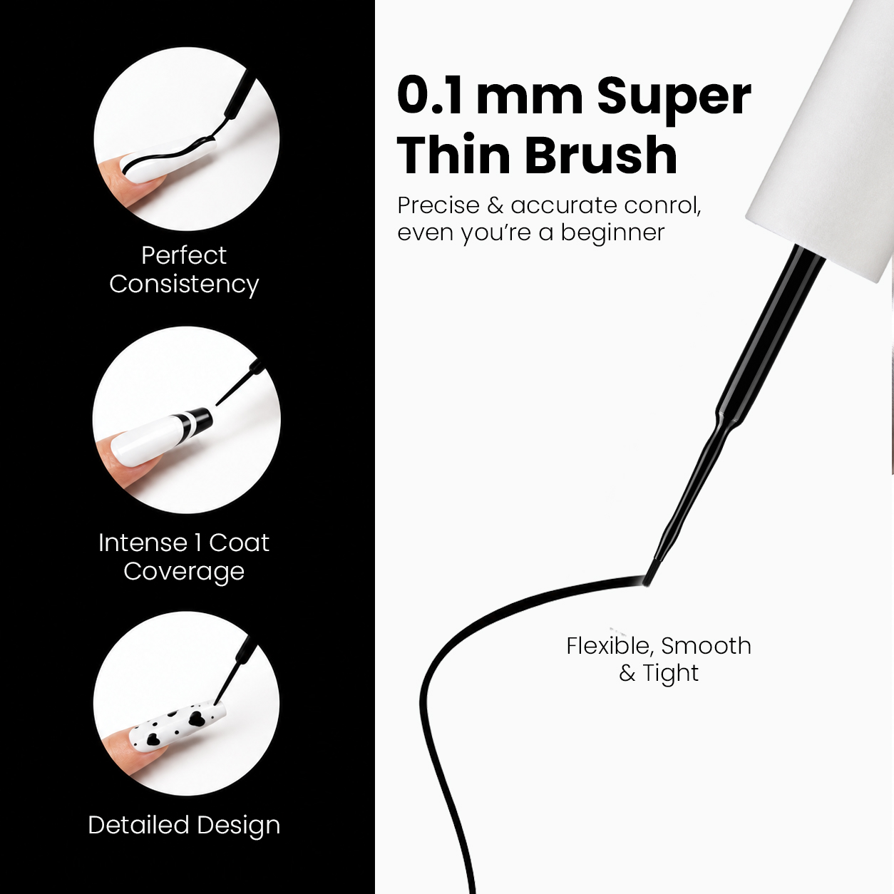 VADHARYA Black & White Liner Gel 10ml