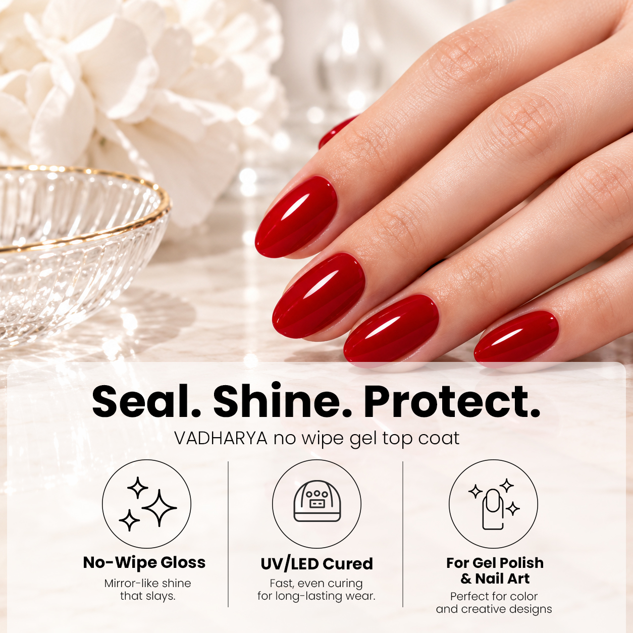 VADHARYA Glass Top Coat 15ml